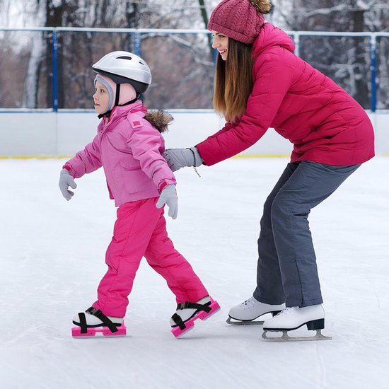 Kids' Skates Double Blade For Stability With Straps & Shoe Size 16 21 Pink Roller Skates