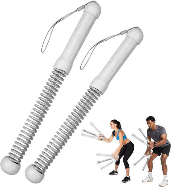 2 Pack Cordless Battle Ropes Fitness Soft Grip For Home Gym & Hiit Portable Arm And Core Trainer Gray Other Equipment & Gear