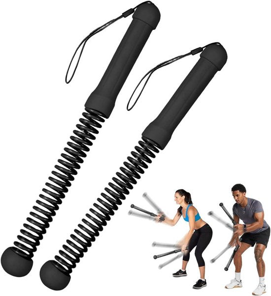 2 Pack Cordless Battle Ropes Fitness Soft Grip For Home Gym & Hiit Portable Arm And Core Trainer Black Other Equipment & Gear