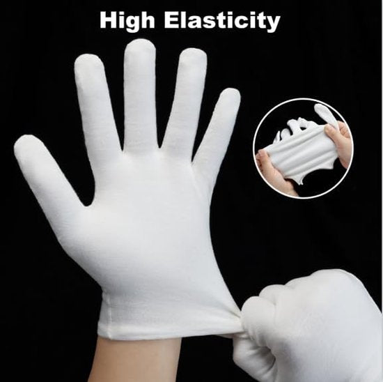 Gloves 4 Pairs White Cotton Suitable For Dry Hands Can Be Worn While Sleeping High Quality Unisex With Rounded Corners Gloves & Mittens