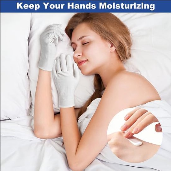 Gloves 4 Pairs White Cotton Suitable For Dry Hands Can Be Worn While Sleeping High Quality Unisex With Rounded Corners Gloves & Mittens