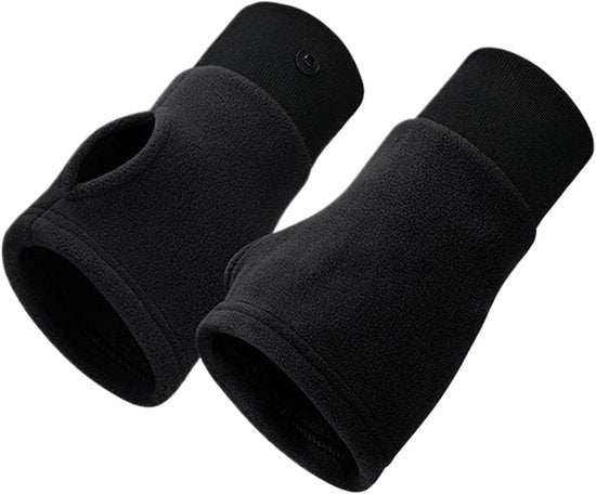 Black Half Finger Winter Gloves For Commuting Office Driving Gloves & Mittens