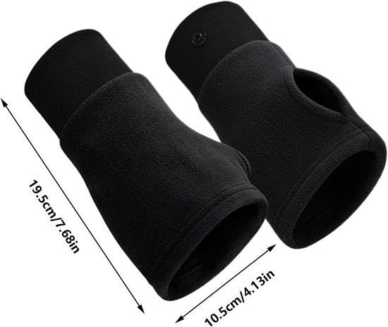 Black Half Finger Winter Gloves For Commuting Office Driving Gloves & Mittens