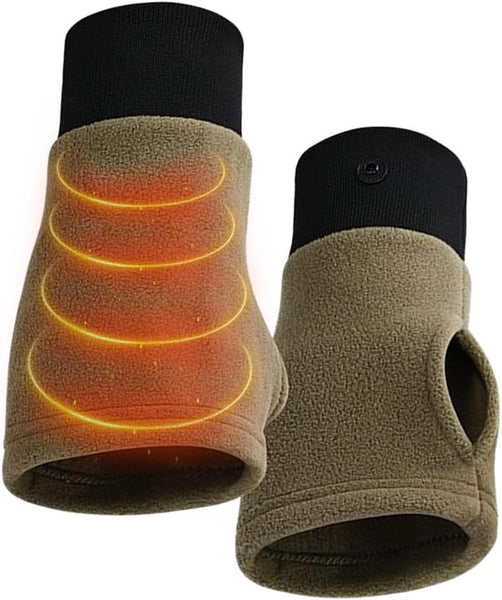 Green Half Finger Fleece Gloves For Commuting Office Driving Gloves & Mittens