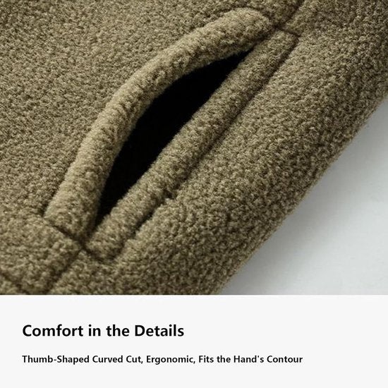 Green Half Finger Fleece Gloves For Commuting Office Driving Gloves & Mittens