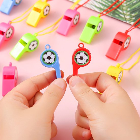 24 Piece Soccer Whistle Set With Lanyards Loud Cheering Accessories Training Aids