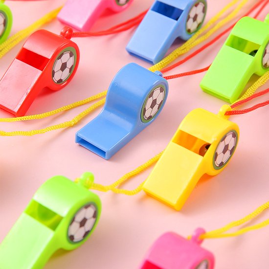 24 Piece Soccer Whistle Set With Lanyards Loud Cheering Accessories Training Aids