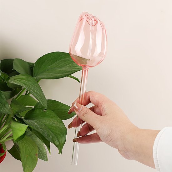 Automatic Watering Balls 4 Pieces Tulip Shaped Plant Waterers Plastic Suitable For Indoor And Outdoor Plants Self Watering Aids