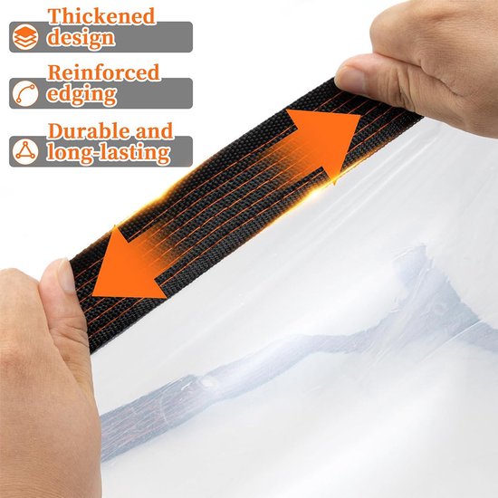 Transparent Tarpaulin With Eyelets Outdoor Waterproof Woven Canvas Awning Durable Weatherproof Multifunctional 2 X 5M Tarps