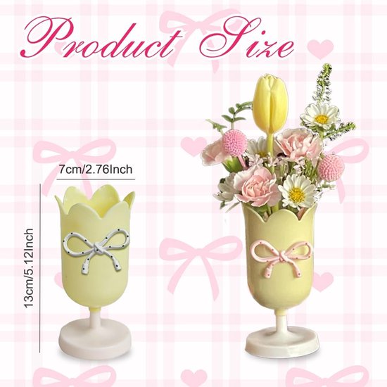 Tulip Shaped Pen Holder Rack Creative Desk Decoration Refined Pink Pen Holders