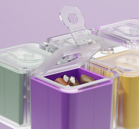 Medicine Box 7 Day Weekly Pill Portable For Travel Easy To Open 8 Compartments Storing Vitamins And Medicines Color Pill Boxes