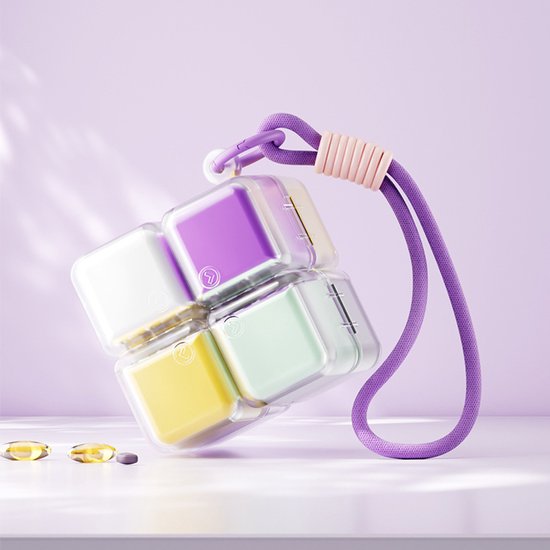 Medicine Box 7 Day Weekly Pill Portable For Travel Easy To Open 8 Compartments Storing Vitamins And Medicines Color Pill Boxes