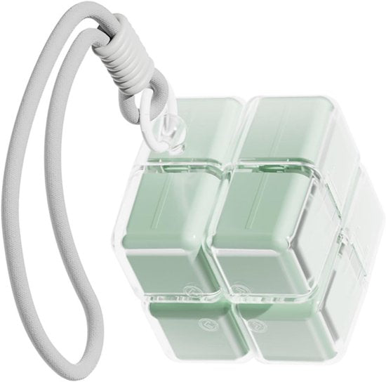 Medicine Box 7 Day Weekly Pill Portable For Travel Easy To Open 8 Compartments Storing Vitamins And Medicines Green Pill Boxes