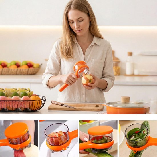 Fruit And Vegetable Peeler With Storage Safe Efficient Double Sided Sharp Stainless Steel Blades Easy To Clean Process Fruits Vegetables Easily Conven