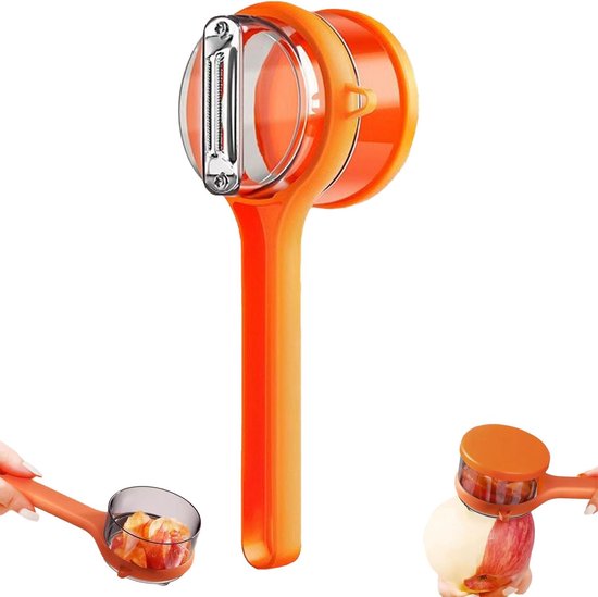Fruit And Vegetable Peeler With Storage Safe Efficient Double Sided Sharp Stainless Steel Blades Easy To Clean Process Fruits Vegetables Easily Conven