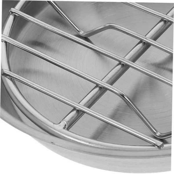 12Cm Stainless Steel Air Fryer Baking Tray With Removable Rack Air Fryer Accessories