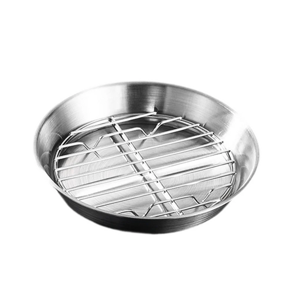 16Cm 304 Stainless Steel Air Fryer Baking Tray With Removable Rack Air Fryer Accessories