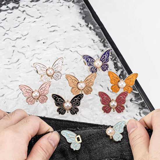 8 Pack Butterfly Waistband Adjuster Clips Jeans Button Tighteners No Sewing Other Sewing