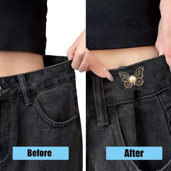 8 Pack Butterfly Waistband Adjuster Clips Jeans Button Tighteners No Sewing Other Sewing