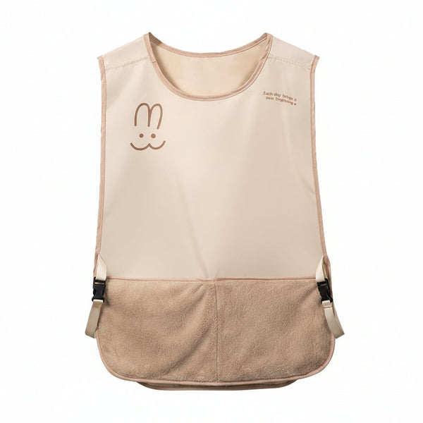 Brown Vest Style Kitchen Apron With Towel Holder Aprons