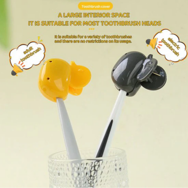 10 Pack Cute Duck Toothbrush Covers Portable Travel Protectors Tumblers & Toothbrush Holders