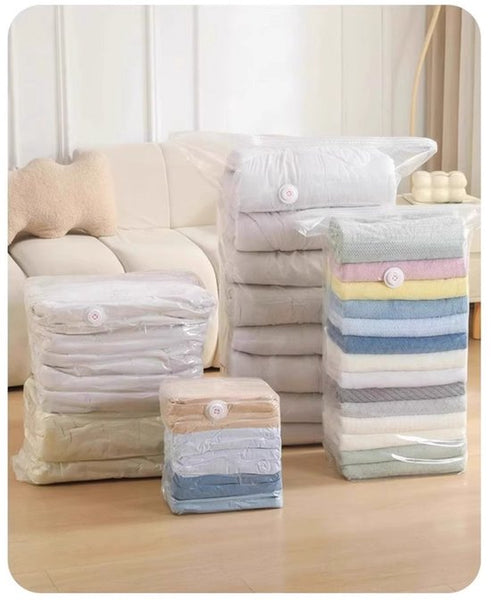 4 Piece Clothing Vacuum Seal For Clothes & Bedding Storage Bags
