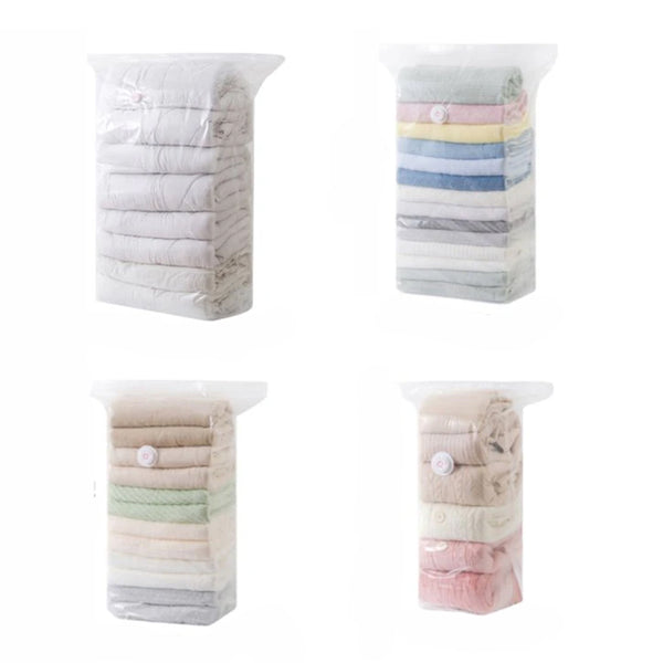 4 Piece Clothing Vacuum Seal For Clothes & Bedding Storage Bags