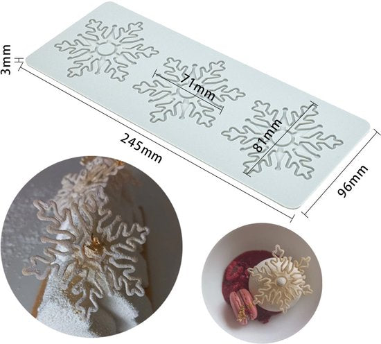 Baking Molds (3 Piece Set) Silicone Maple Leaf Clover And Snowflake Patterns Suitable For Chocolate Candy Cupcakes This Is Handy Tool Creating Fun Hom
