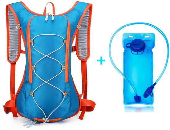 Backpack With 2L Water Bag Running Vest Adjustable Lightweight Cycling Suitable For Hiking And Cyclingibluei Hydration Packs