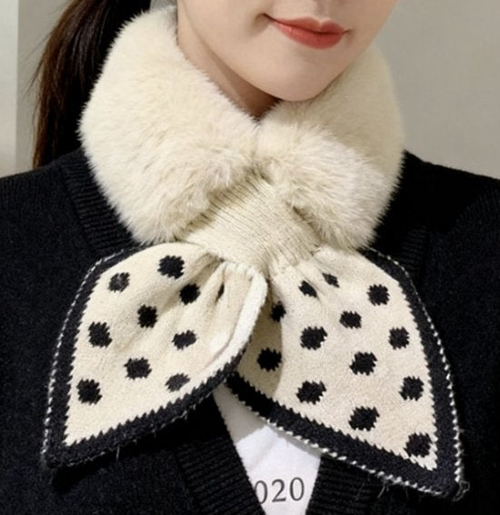 Warm Scarf For Autumn And Winter Soft Comfortable Women's With Dotted Pattern Fashionable Versatile Everyday Usei Khaki Scarves & Wraps