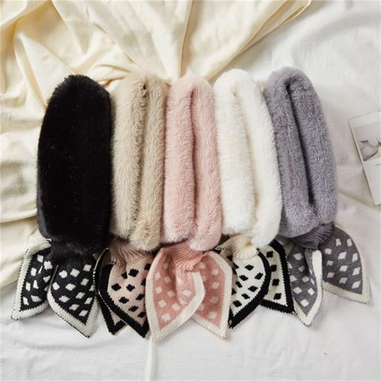 Warm Scarf For Autumn And Winter Soft Comfortable Women's With Dotted Pattern Fashionable Versatile Everyday Usei Khaki Scarves & Wraps