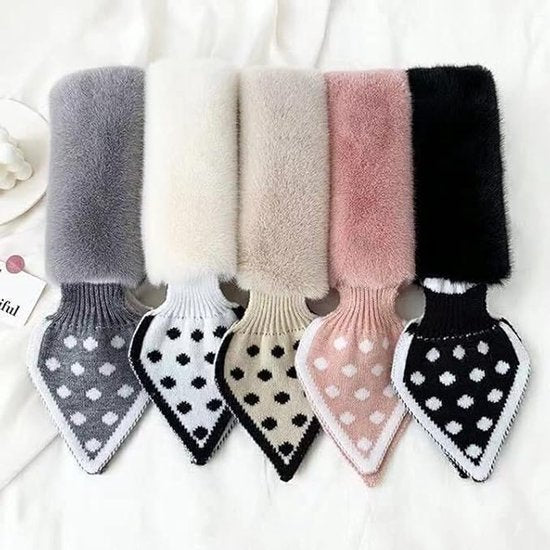 Warm Scarf For Autumn And Winter Soft Comfortable Women's With Dotted Pattern Fashionable Versatile Everyday Usei Khaki Scarves & Wraps