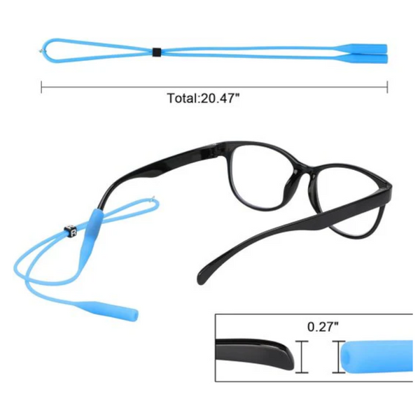 12 Pack Silicone Glasses Straps For Sunglasses & Sports Eyeglass Cleaning Tools & Supplies