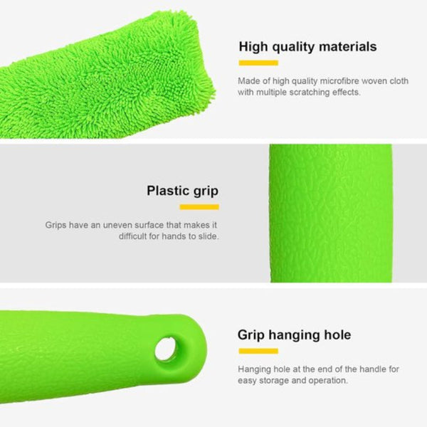 Brushes Set Of 2 Soft Microfiber Metal Free Car Rim And Wheel Scratch Tire For Cleaning Wheels Universal Accessory Washing Tires (Orange Green) Other