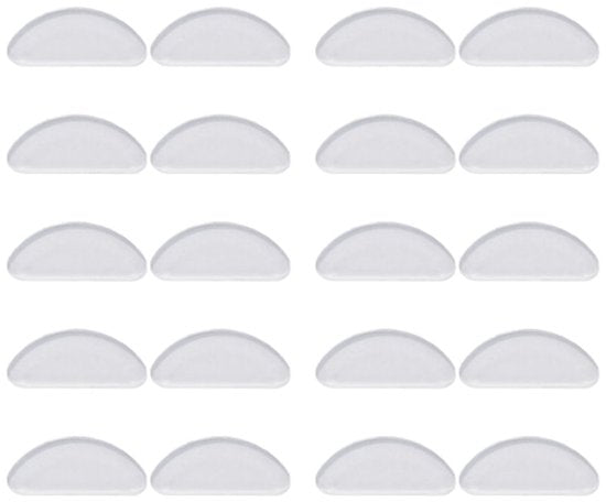 20 Pairs Transparent Glasses Nose Pads 15X7x1mm Eyeglass Cleaning Tools & Supplies
