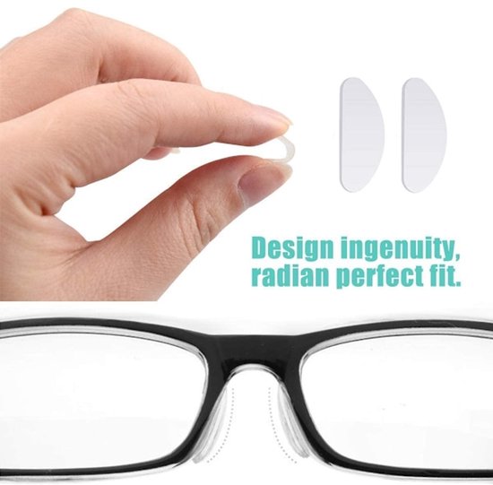 20 Pairs Transparent Glasses Nose Pads 15X7x1mm Eyeglass Cleaning Tools & Supplies