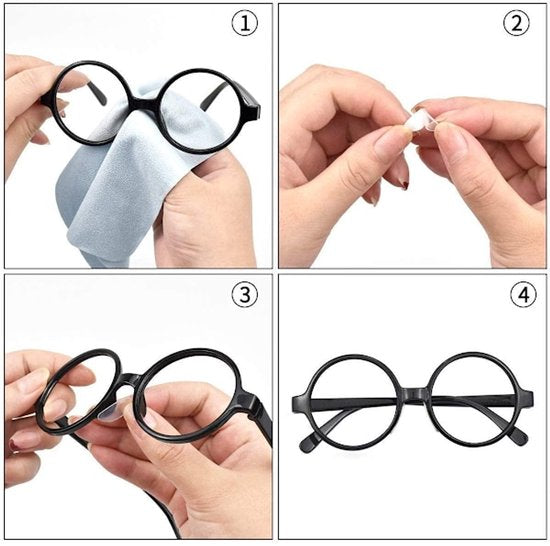 20 Pairs Transparent Glasses Nose Pads 15X7x1mm Eyeglass Cleaning Tools & Supplies
