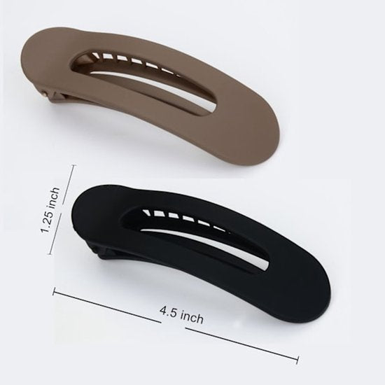 4 Pack Large Black Flat Hair Clips For Women All Types Hair Accessories