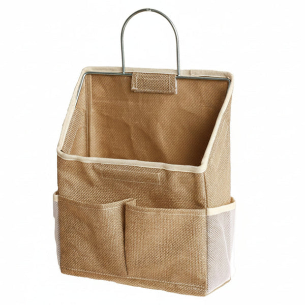 Cotton Linen Bedside Wall Mounted Storage Bag Dorm Room Organizer Storage Bags