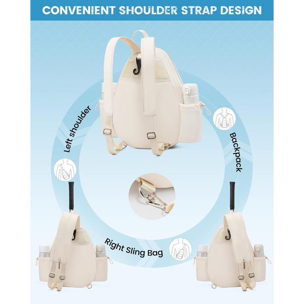 Unisex Waterproof Tennis Backpack Lightweight Versatile Large Capacity Bags