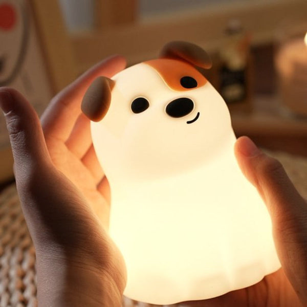 Night Light Dog Usb Touch Dimming Baby Room/Bedroom Pet/Children's Adjustable In Seven Colors Night Lights