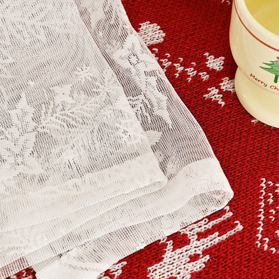 Screen Ice Flower Christmas Tree And American Curtain Net 2 Piece Set 150Cm X 100Cm Seasonal Decorations