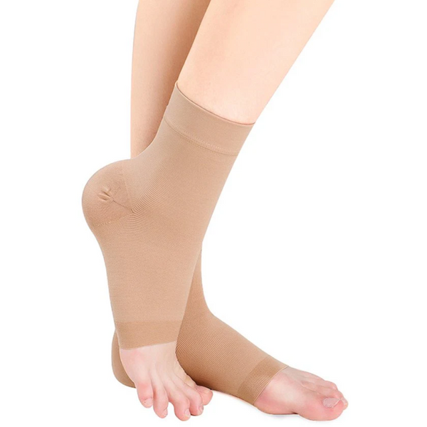 Beige Size Stretch Ankle Compression Stockings For Plantar Fascia Support Other Orthopaedic Products