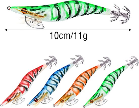 4 Pack Glowing Shrimp Lures For Night Fishing Realistic Artificial Baits Baits & Lures