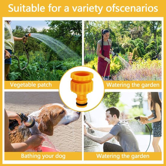 6 Pack Garden Hose Tap Connectors Splash & Frost Proof Adapters Connectors Valves & Accessories