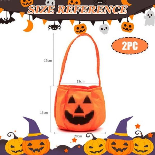 2 Pack Halloween Pumpkin Candy Bags Magic Collection Suitable For Party Masquerade Decorations Favours & Party Bag Fillers