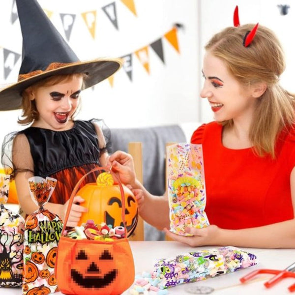 2 Pack Halloween Pumpkin Candy Bags Magic Collection Suitable For Party Masquerade Decorations Favours & Party Bag Fillers