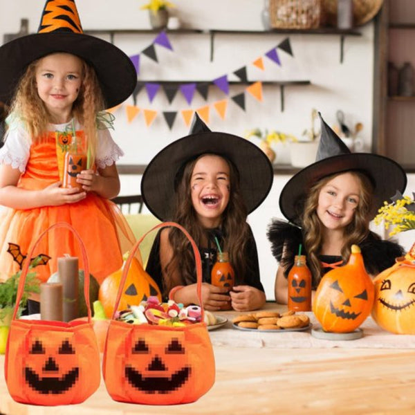 2 Pack Halloween Pumpkin Candy Bags Magic Collection Suitable For Party Masquerade Decorations Favours & Party Bag Fillers