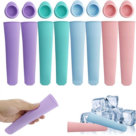 8 Piece Silicone Ice Cube Trays With Lids And Handles Ice Cubes Trays & Moulds