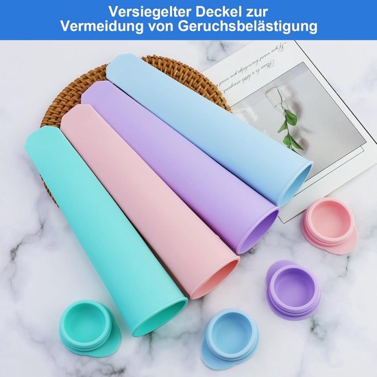 8 Piece Silicone Ice Cube Trays With Lids And Handles Ice Cubes Trays & Moulds